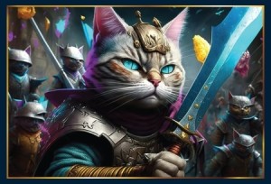 Piece of Mind: De Blauwe Ridder Kat (1000) kattenpuzzel