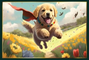 Piece of Mind: Golden Super Puppie (1000) hondenpuzzel