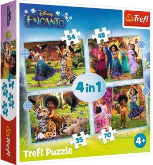 Trefl: Disney Encanto 4in1 (35/48/54/70) kinderpuzzels