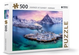 Rebo: Hamnoy at Sunset (500) legpuzzel