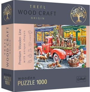 Trefl: Wood Craft - Santa's Little Helpers (1000) houten kerstpuzzel