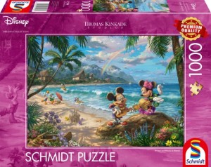 Schmidt: Thomas Kinkade Disney Mickey and Minnie in Hawaii (1000) legpuzzel