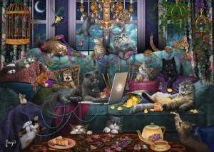 Schmidt: Brigid Ashwood - Quarantine Cats (1000) kattenpuzzel