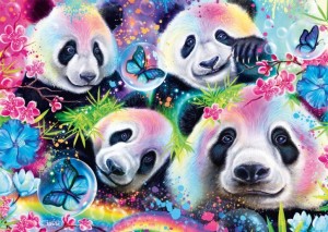 Schmidt: Sheena Pika - Rainbow Pandas (1000) legpuzzel