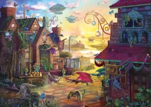 Schmidt: Rose Cat Khan - Drakenpost (1000) fantasypuzzel
