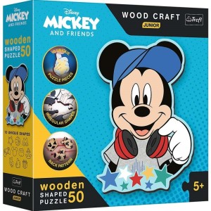 Trefl: Wood Craft Junior - Disney Mickey Mouse (50) houten puzzel