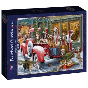 Bluebird: Dogs on Truck (500) kerstpuzzel