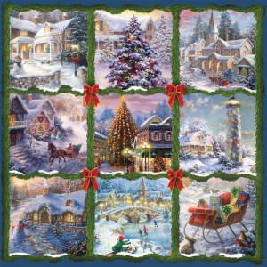 Alipson: Christmas Nine Patch (1000) vierkante kerstpuzzel