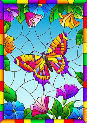 Enjoy: Crystal Butterfly (1000) verticale puzzel