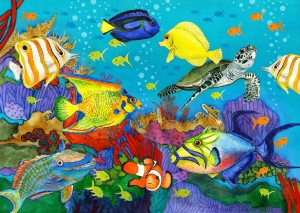 Enjoy: Underwater Rainbow (1000) legpuzzel