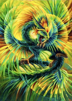 Enjoy: Quetzalcoatl (1000) verticale puzzel