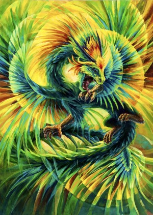 Enjoy: Quetzalcoatl (1000) verticale puzzel