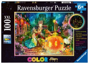 Ravensburger: Assepoesters Glazen Muiltjes (100XXL) glow in the dark