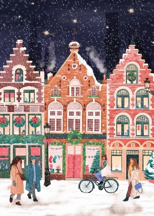 Pieces & Peace: Bruges at Christmas (1000) verticale puzzel
