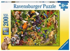 Ravensburger: Kleurrijke Jungle (200XXL) kinderpuzzel