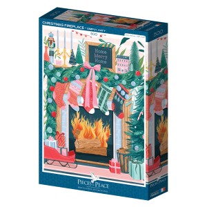 Pieces & Peace: Christmas Fireplace (500) verticale puzzel