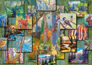 Enjoy: Woodland Collage (1000) legpuzzel