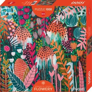 Heye: Flowery - Ruby Sunshine (1000) vierkante puzzel