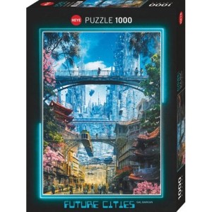 Heye: Future Cities - Markets District (1000) verticale puzzel