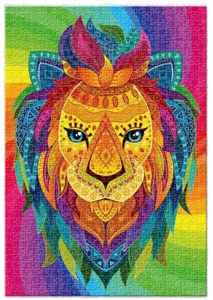 Roovi: Abstract Lion (1000) verticale puzzel
