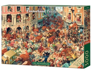 Castorland: Bull Run in Pampeluna (3000) legpuzzel