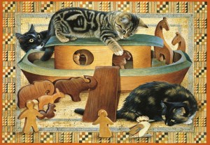 Grafika: Kittens playing in Noah's Ark (1000) kattenpuzzel