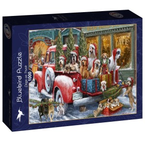 Bluebird: Dogs on Truck (1000) kerstpuzzel