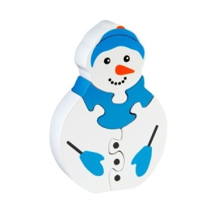 Lanka Kade: Snowman (4) houten kinderpuzzel