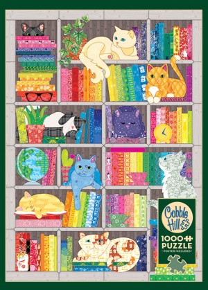 Cobble Hill: Rainbow Cat Quilt (1000) verticale puzzel