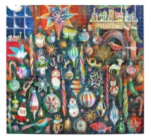 Eeboo: Holiday Ornaments (1000) vierkante puzzel