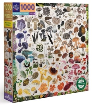 Eeboo: Mushroom Rainbow (1000) vierkante puzzel