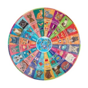 Eeboo: Cats of the World (500) ronde puzzel
