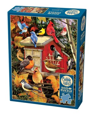 Cobble Hill: Fall Birdhouse (500XL) verticale puzzel