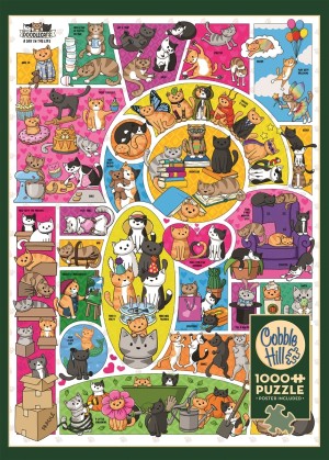 Cobble Hill: Doodlecats (1000) verticale puzzel