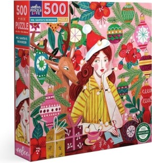 Eeboo: Ms Santa's Reindeer (500) kerstpuzzel