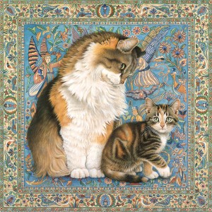 Grafika: Agneatha and Avril on Persian Carpet (1023) vierkante puzzel