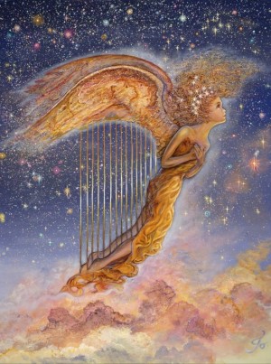 Grafika: Josephine Wall - Harp Angel (2000) verticale puzzel