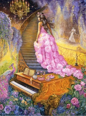 Grafika: Josephine Wall - Melody in Pink (2000) verticale puzzel
