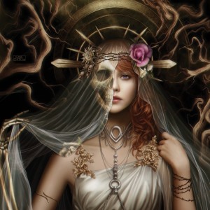 Grafika: Cris Ortega - The Veil of Death (1023) vierkante puzzel