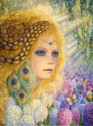 Grafika: Josephine Wall - Hyacinth (2000) verticale puzzel