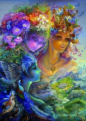 Grafika: Josephine Wall - The Three Graces (500) verticale puzzel