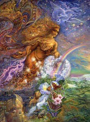 Grafika: Josephine Wall - Wind of Change (2000) verticale puzzel