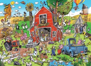 Cobble Hill: Doodletown - Farmyard Folly (1000) legpuzzel