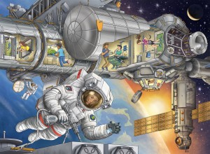 Ravensburger: Op het ruimtestation (100XXL) legpuzzel