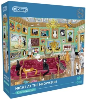 Gibsons: Night at the Meowseum (1000) kattenpuzzel