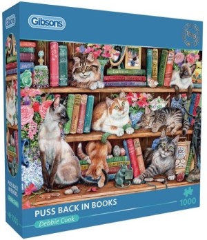 Gibsons: Puss Back in Books (1000) kattenpuzzel