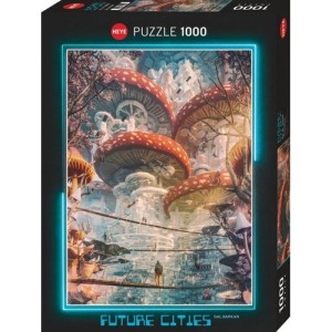 Heye: Future Cities - Shroomland (1000) verticale puzzel