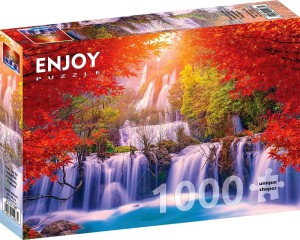 Enjoy: Thee Lor Su Waterfall in Autumn (1000) legpuzzel