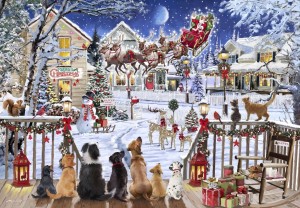 Bluebird: Pets on Porch (1000) kerstpuzzel