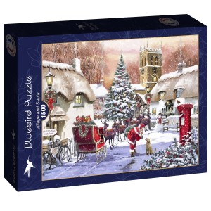 Bluebird: Village and Santa (1500) kerstpuzzel